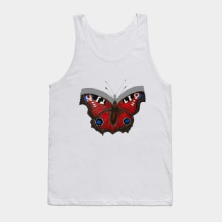 Peacock Butterfly with Shadow Tank Top